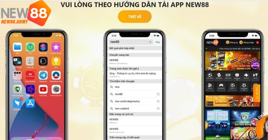 Việc tải app NEW88 trên điện thoại iOS rất đơn giản 